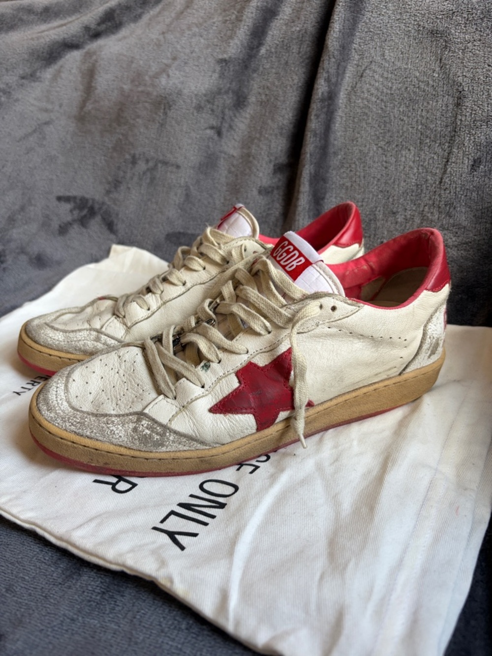 Golden Goose BALLSTARS white strawberry red